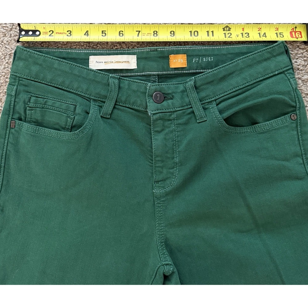 Anthropologie Pilcro & the Letterpress Women's Jeans Green Stet Pants Sz 29 - Picture 8 of 9